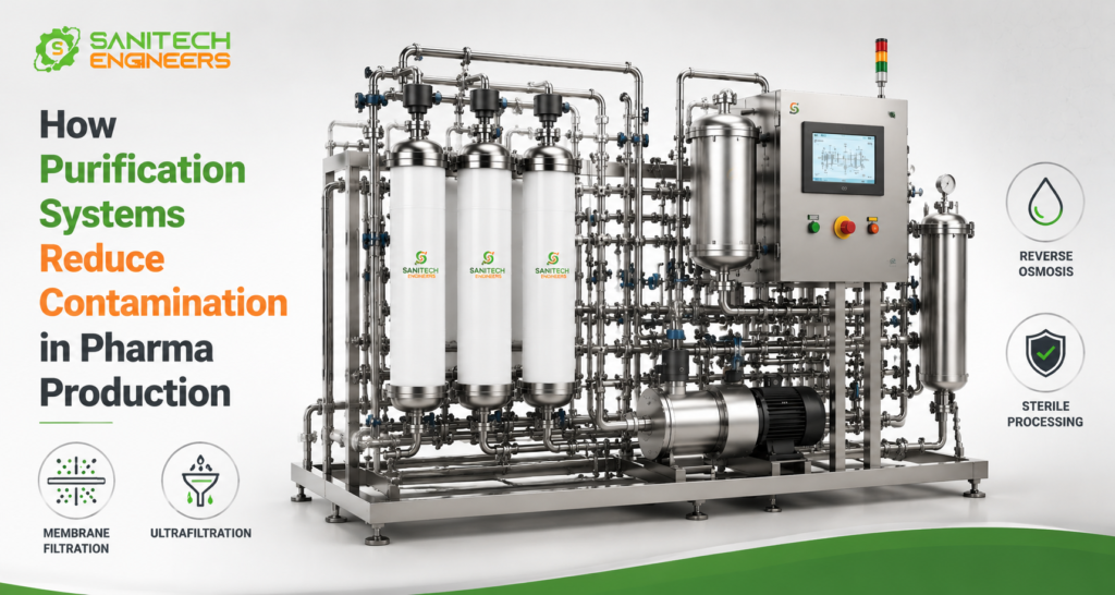 AI generated image of a dairy membrane filtration system for whey protein concentration, lactose recovery, process water reuse, and waste stream valorization in dairy plants
